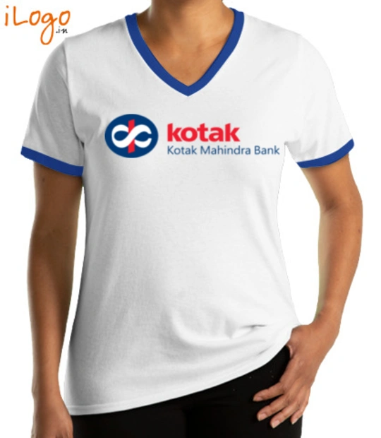  KOTAK-MAHINDRA-BANK-V-neck-Tees T-Shirt