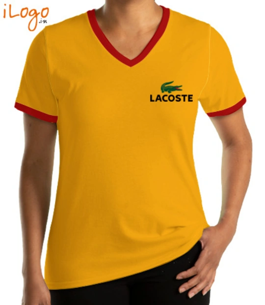 Corporate LACOSTE-V-neck-Tees T-Shirt