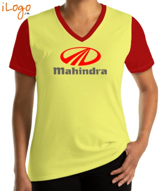 Corporate MAHINDRA-%-MAHINDRAV-neck-Tees T-Shirt