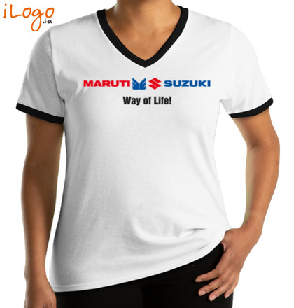  MARUTI-SUZUKI-V-neck-Tees T-Shirt