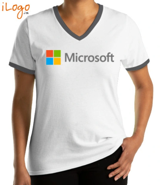 MICROSOFT-V-neck-Tees - Microsoft