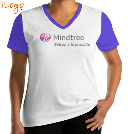  MINDTREE-V-neck-Tees T-Shirt