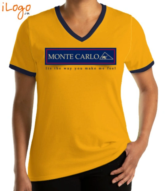 Montecarlo MONTECARLO-V-neck-Tees T-Shirt
