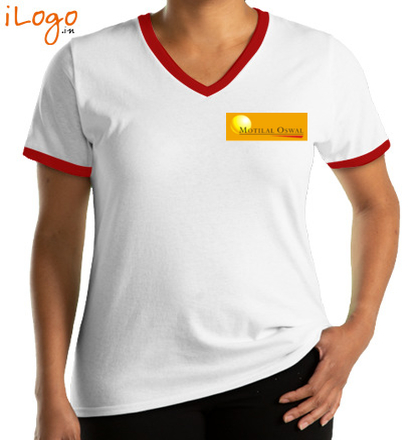  MOTILAL-OSWAL-V-neck-Tees T-Shirt