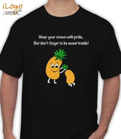 T Shirts pineapple-black T-Shirt