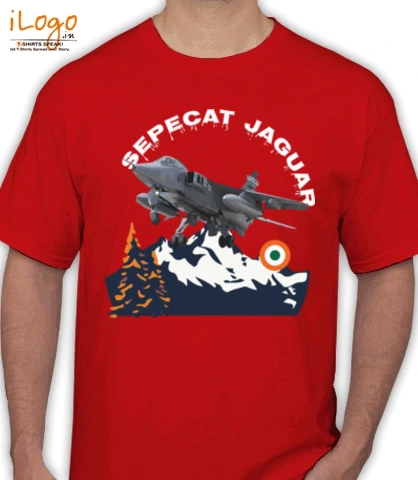 Red cartoon Sepecat-Jaguar- T-Shirt