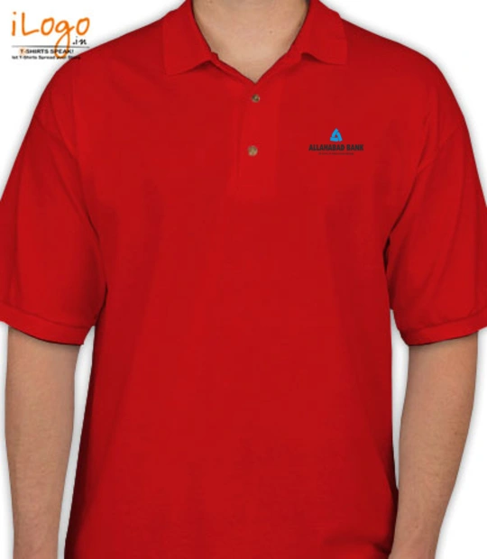 Fauji man in red AllahabadBank T-Shirt