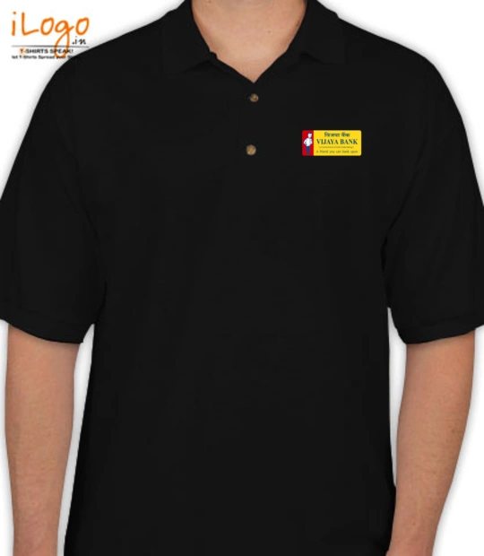 MGS Color Black Vijaya-Bank T-Shirt