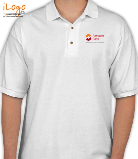 Solar seal logo white polo SaraswatCo-operativeBank T-Shirt