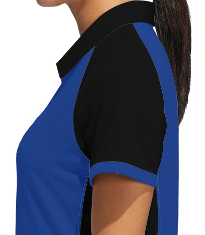 DTS-design left sleeve of women raglan polo with side panel in UK