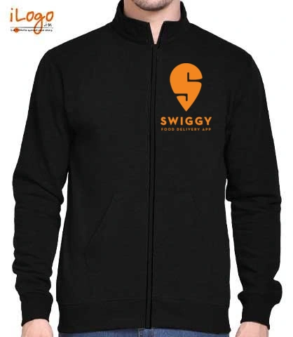 swiggy-black - Personalized Zipper Jacket