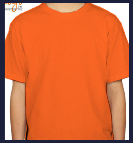 reunion reliance orange colour kids tshirts