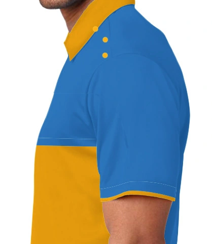 blueyellowpts left sleeve of harshlogo in India