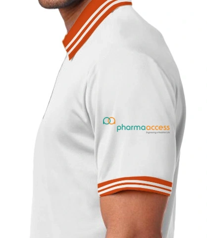 white-orange left sleeve of Pharma access in Australia