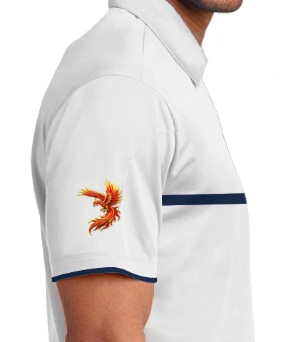 Whitepolo right sleeve of whitepolo02 in India