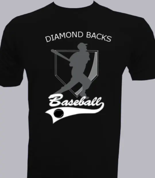 Black Heart in Diamond-Backs- T-Shirt