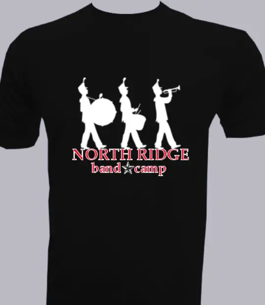 Black cartoon North-Ridge-Camp T-Shirt