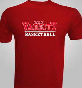 Varsity-Basketball Men's R/N T-Shirt at Best Price [Editable Design] India