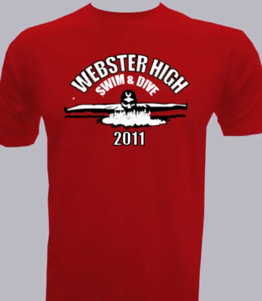Red cartoon WEBSTER-HIGH T-Shirt