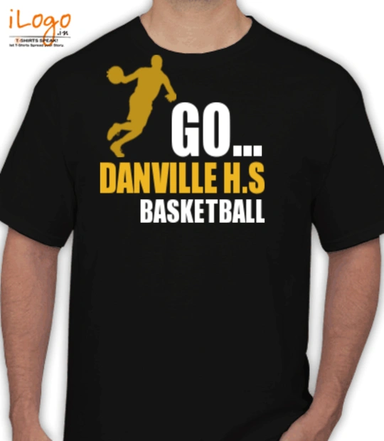 Football manager adult tee black Go-Danville-H.S-Basketball T-Shirt
