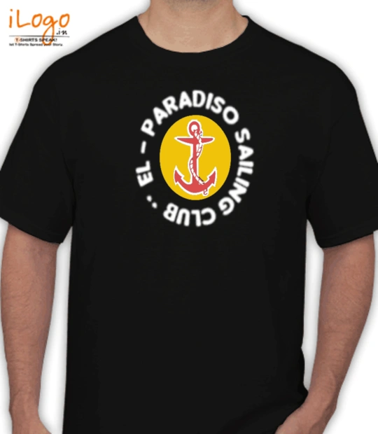 Football manager adult tee black El-paradiso-Sailing-club T-Shirt
