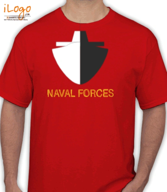 Red cartoon Naval-Forces T-Shirt