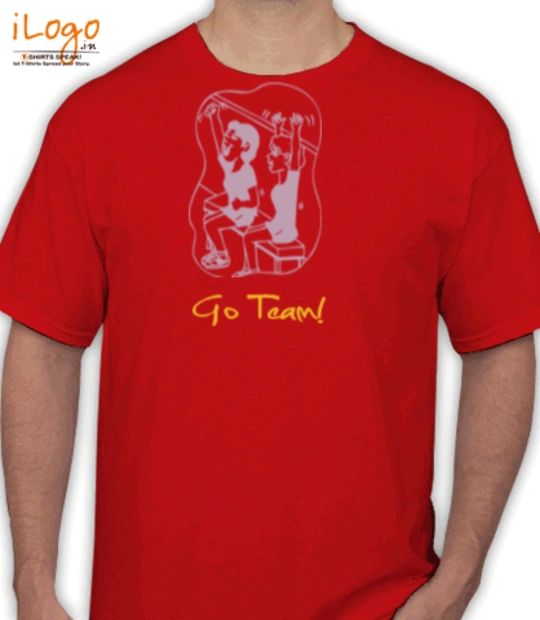 Red cartoon Go-team T-Shirt