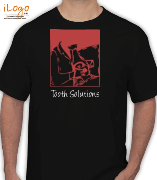 Black cartoon tooth-Solutions T-Shirt