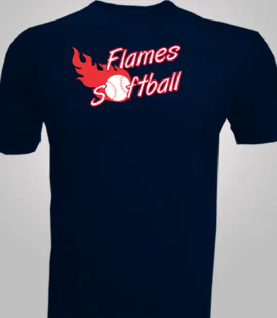 Softball flames-softball T-Shirt