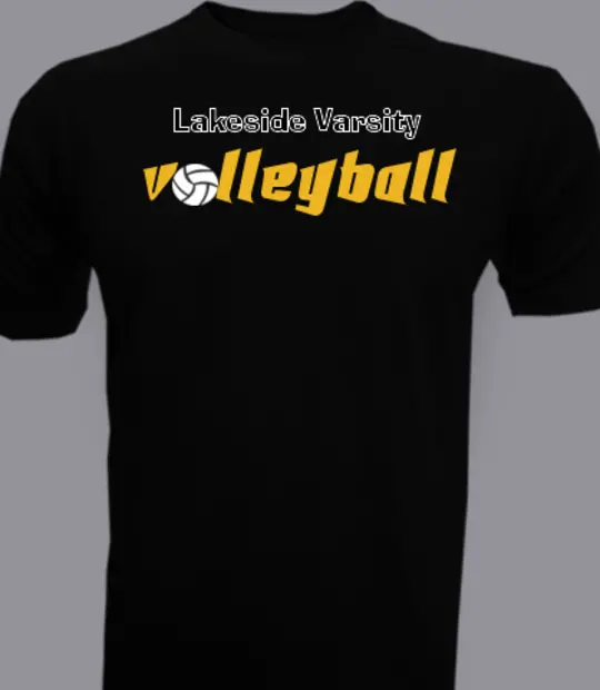 Singham black Volleyball- T-Shirt