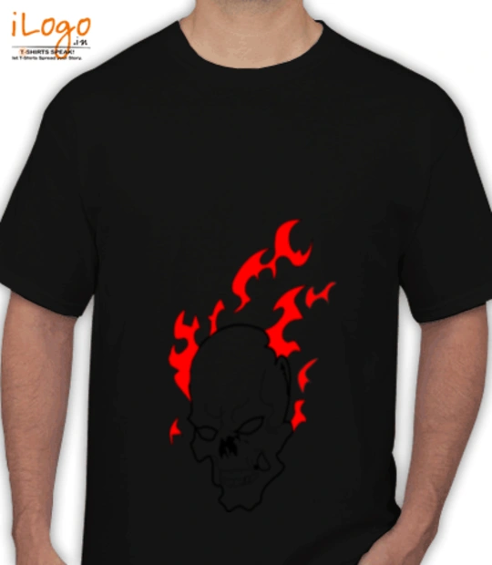 T shirt burning_skull T-Shirt