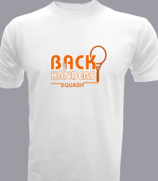 Rajni white Back-Handers-Squash T-Shirt
