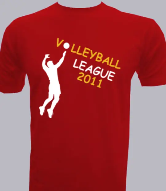 Red cartoon VLLEYBALL T-Shirt