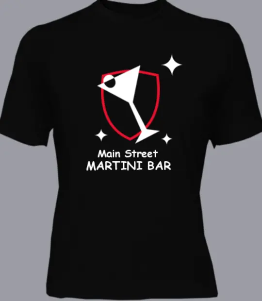 I walk Main-St-Martini-Bar- T-Shirt