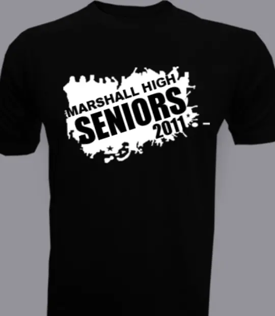 Black Heart in Marshall-High-Seniors- T-Shirt