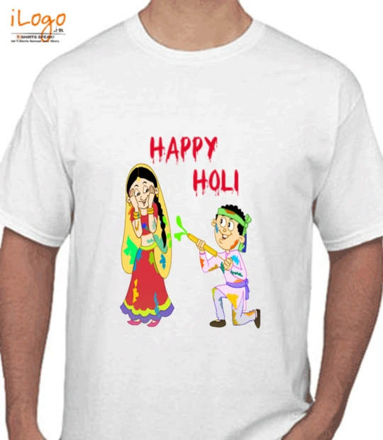 Rajni white holi T-Shirt